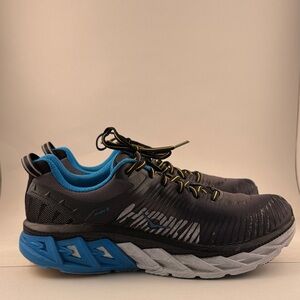 Hoka Men's Black & Blue Cushioned Running Shoes